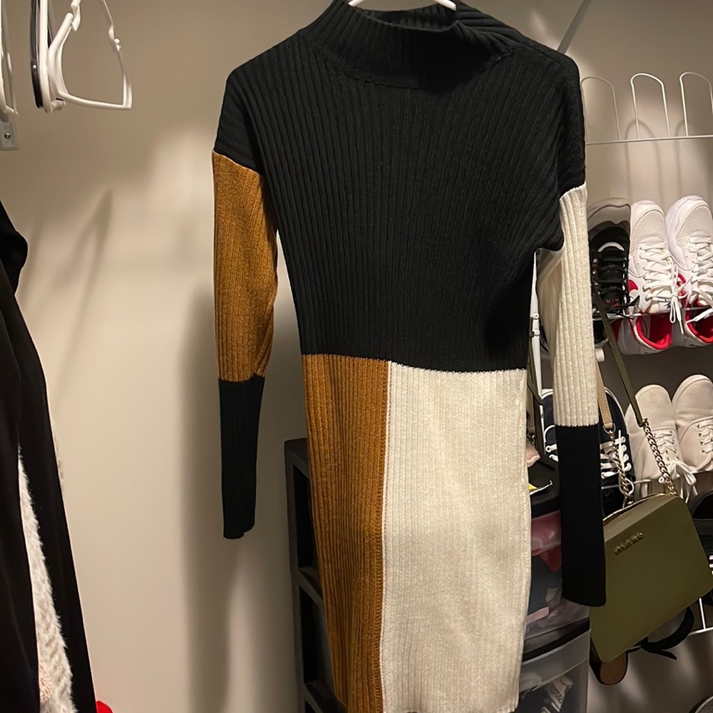 Long sleeve sweater dress